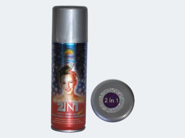 Haarspray Glitter 125ml 2in1 lila/silber